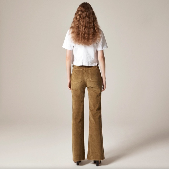 733. J. CREW Vintage flare pant in corduroy Sunlit Olive Green $158 EUC Sz 29 - Picture 2 of 7